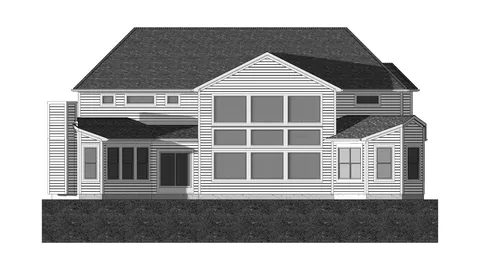 The Timbergate house plan, exterior view 3
